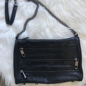 Black leather Crossbody